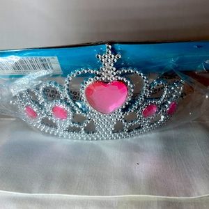 Silver and Pink Tiara Fun for costume party, dress-up, or tea party! One size